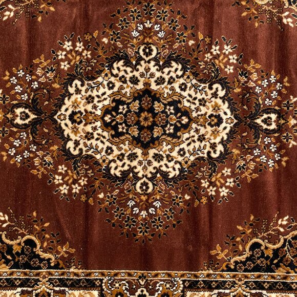 60's MOSSUL Brown Floral UNUSED Rya Rug Mid Century Modern - Picture 4 of 6